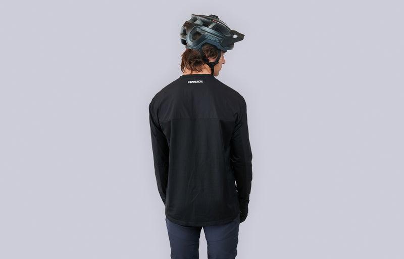 Load image into Gallery viewer, Commencal Hardy Long Sleeve Jersey Essential Black - Men&#39;s
