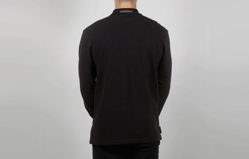 Load image into Gallery viewer, Commencal Long Sleeve Polo Shirt Anthracite - Men&#39;s
