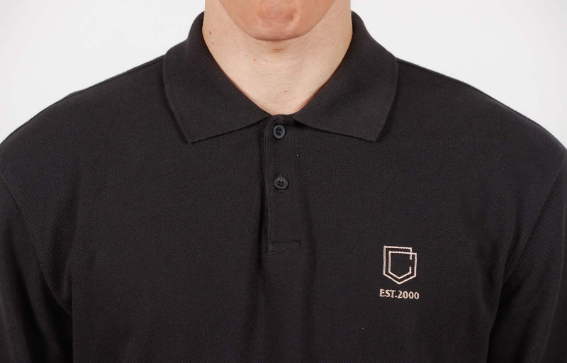 Load image into Gallery viewer, Commencal Long Sleeve Polo Shirt Anthracite - Men&#39;s
