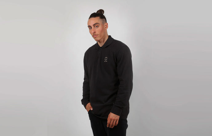 Commencal Long Sleeve Polo Shirt Anthracite - Men's