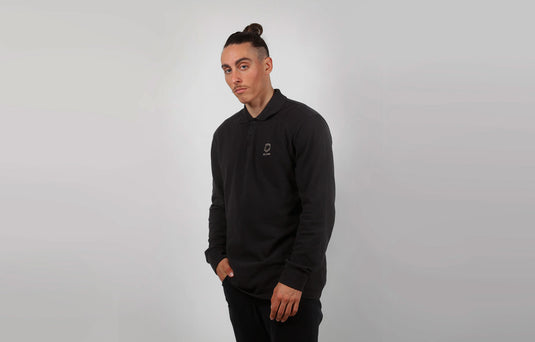 Commencal Long Sleeve Polo Shirt Anthracite - Men's