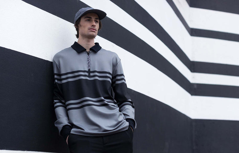 Load image into Gallery viewer, Commencal Long Sleeve Striped Polo Shirt - Men&#39;s
