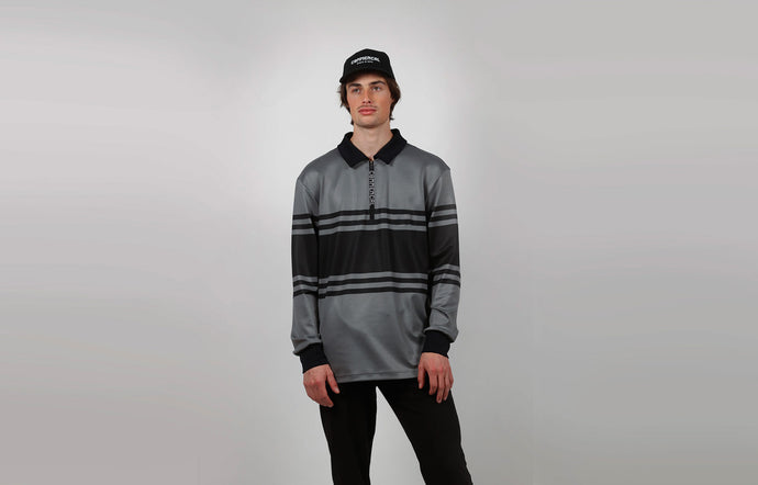 Commencal Long Sleeve Striped Polo Shirt - Men's