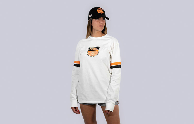 Load image into Gallery viewer, Commencal CMNCL DH Club Loose Fit Long Sleeve T-Shirt - Greige
