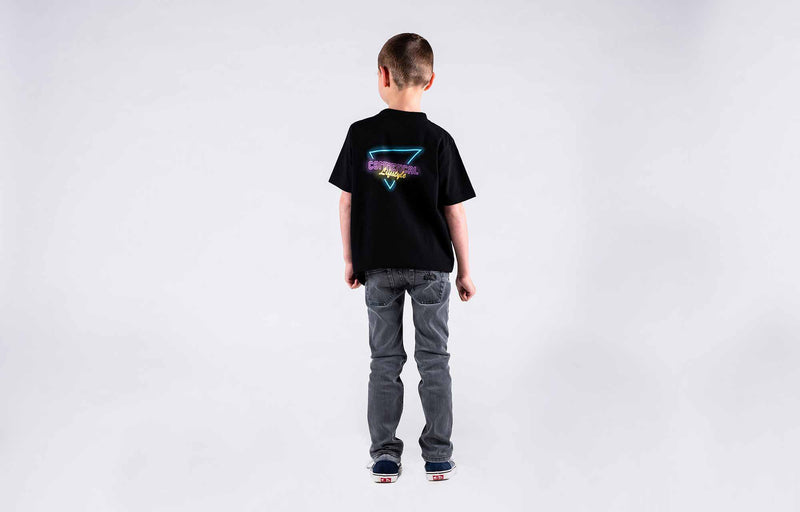 Load image into Gallery viewer, Commencal Kids Neon Triangle T-Shirt - Black
