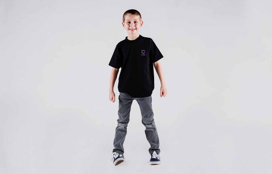Commencal Kids Neon Triangle T-Shirt - Black