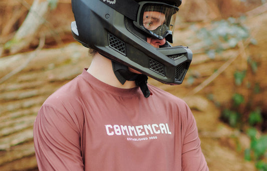 Commencal Litech Corporate Long Sleeve Jersey - Red Dirt - Men's