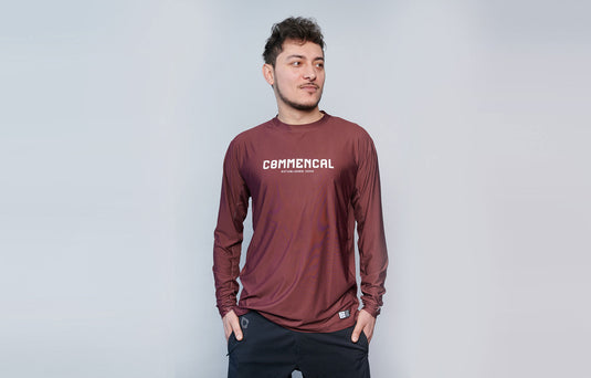 Commencal Litech Corporate Long Sleeve Jersey - Red Dirt - Men's