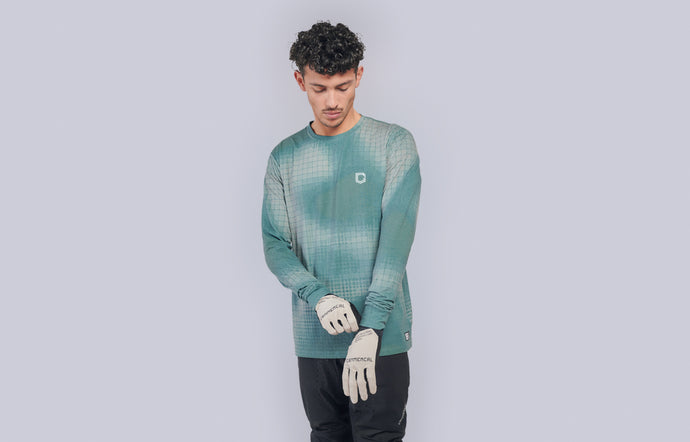 Commencal Softech Long Sleeve Jersey - Camo Grid Green - Men's