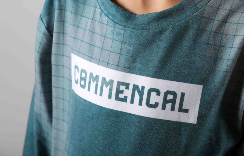 Load image into Gallery viewer, Commencal Kids Softech Long Sleeve Jersey - Camo Grid Green
