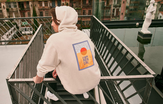 Commencal Sunset Beige Oversized Hoodie - Unisex