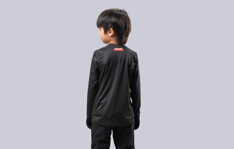 Load image into Gallery viewer, Commencal Kids Litech Corporate Long Sleeve Jersey - Black - Kids
