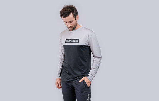 Commencal Litech Race Long Sleeve Jersey - Light Grey - Unisex