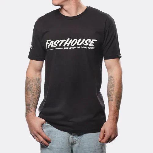 Load image into Gallery viewer, Fasthouse Motto Tee - Black - Men's
