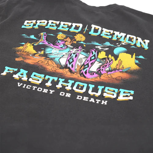 Fasthouse Treader Tee - Washed Black - Men's