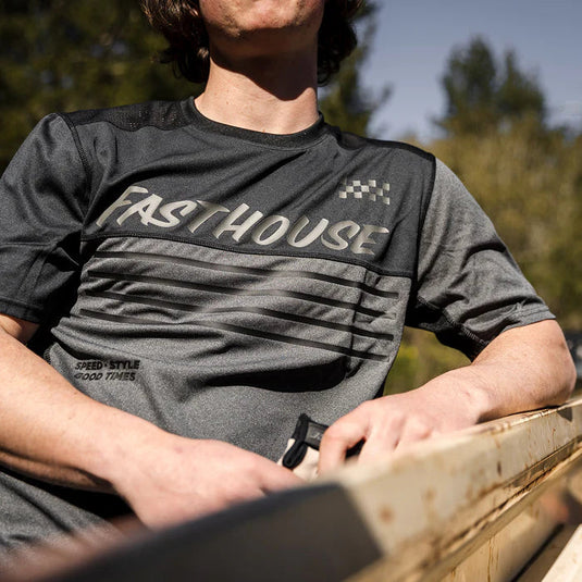 Fasthouse Classic Mercury Short Sleeve Jersey - Heather/Charcoal Heather - Men's