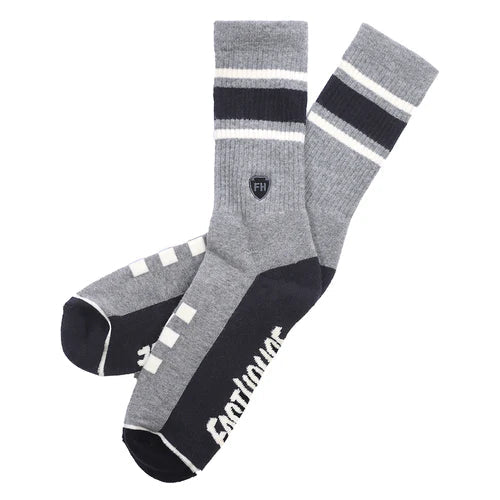 Fasthouse Venice Crew Socks - Heather Gray/Black