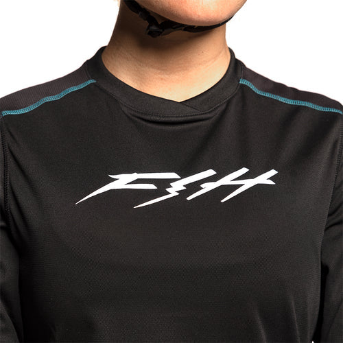 Load image into Gallery viewer, Fasthouse Women&#39;s Alloy Ronin Long Sleeve Jersey - Black
