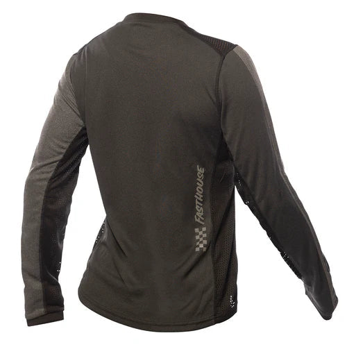 Fasthouse Women's Mercury Long Sleeve Jersey - Black Heather/Charcoal Heather