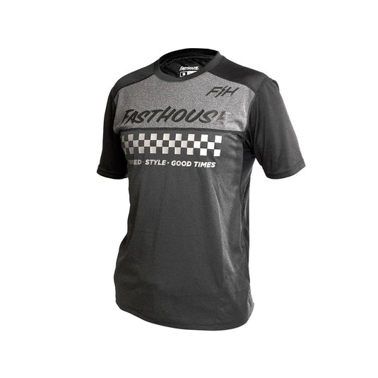Fasthouse Youth Alloy Mesa Short Sleeve Jersey - Heather Charcoal/Black