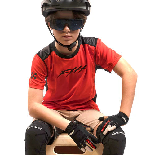 Load image into Gallery viewer, Fasthouse Youth Alloy Ronin Short Sleeve Jersey - Red
