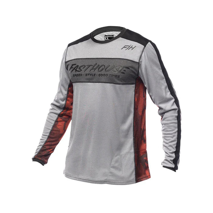 Fasthouse Youth Acadia Long Sleeve Jersey - Heather Grey