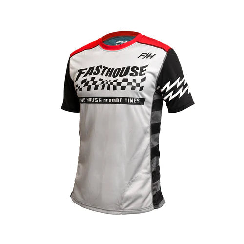 Fasthouse Youth Classic Velocity Short Sleeve Jersey - Silver/Indigo
