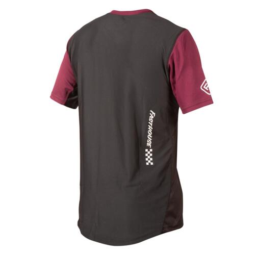 Fasthousenz Alloy Block SS Jersey - Maroon/Black - Men's