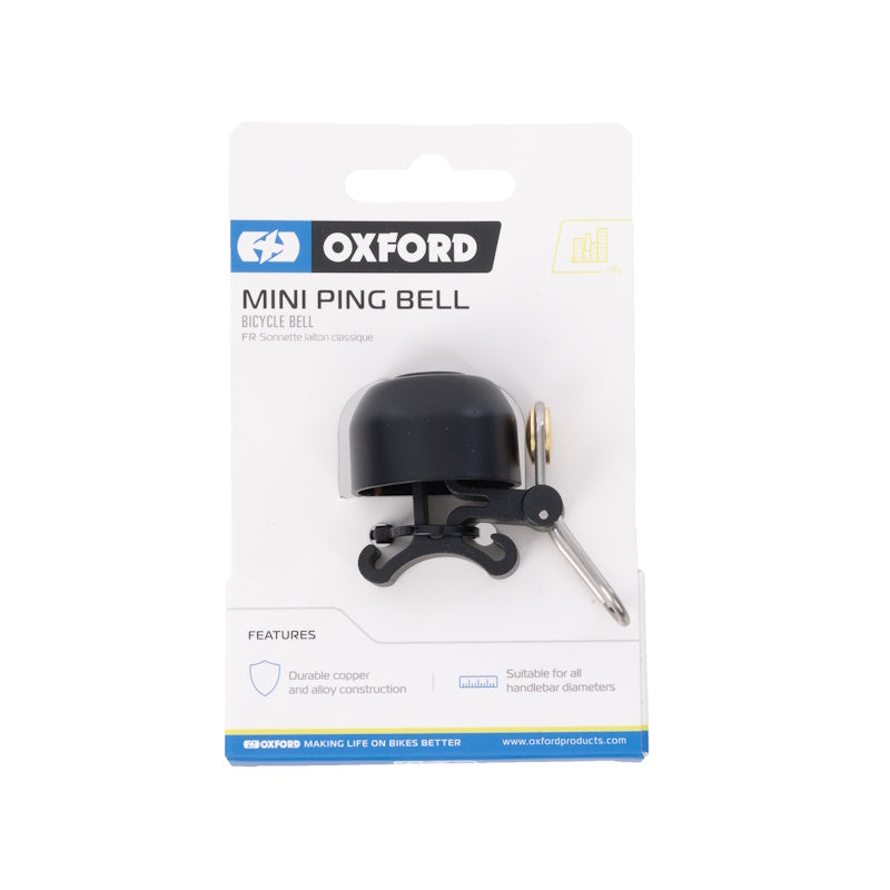 Load image into Gallery viewer, Oxford Mini Ping Bell Black - Mounted
