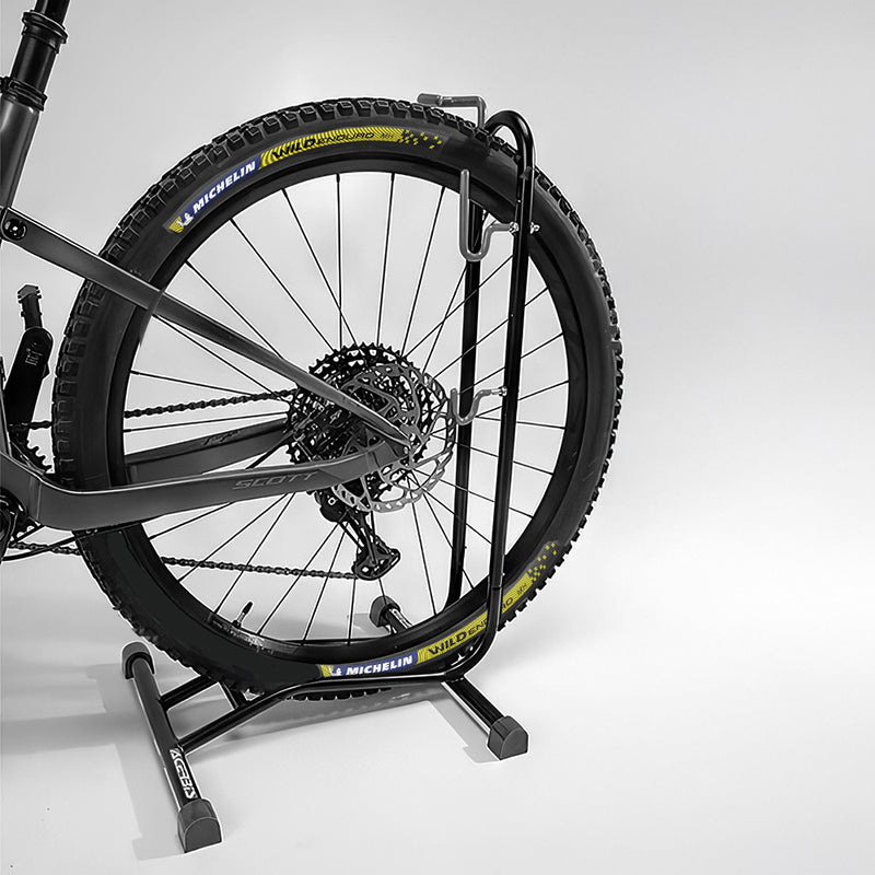 Load image into Gallery viewer, Acerbis Kaalet Cycle Stand for MTB &amp; E-Bikes - rear tyre view
