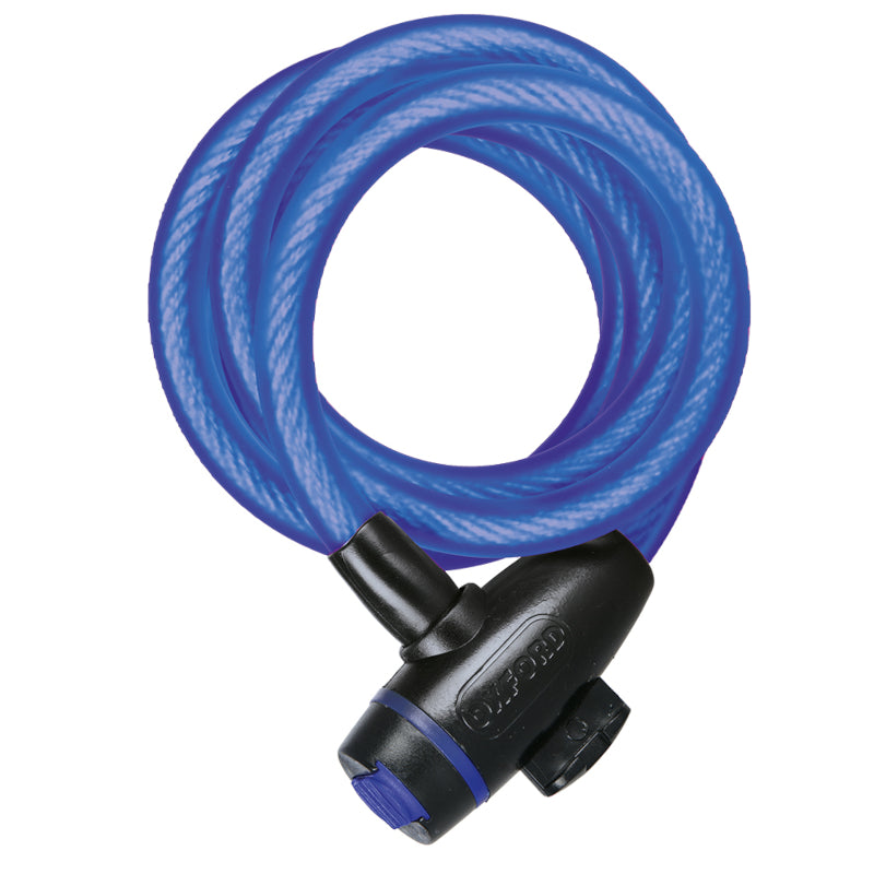 Load image into Gallery viewer, Oxford 12mm Cable Key Lock Blue
