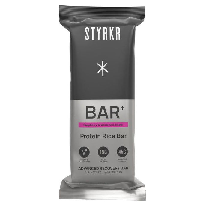 Styrkr BAR+ Recovery Bar Raspberry & White Chocolate - 12 Box
