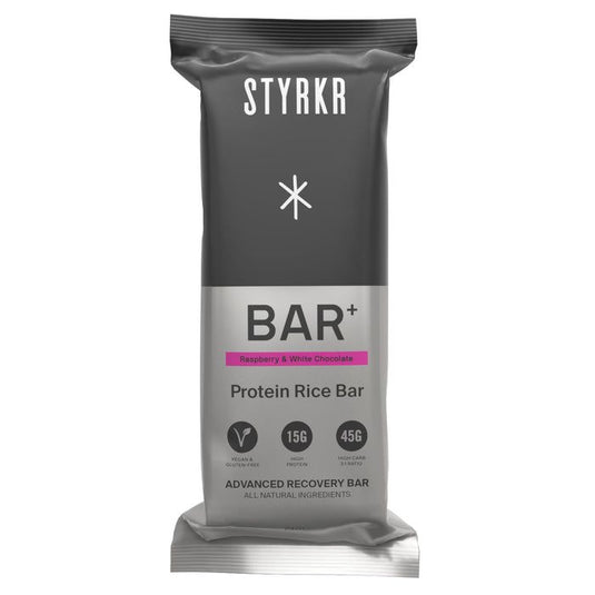 Styrkr BAR+ Recovery Bar Raspberry & White Chocolate - 12 Box