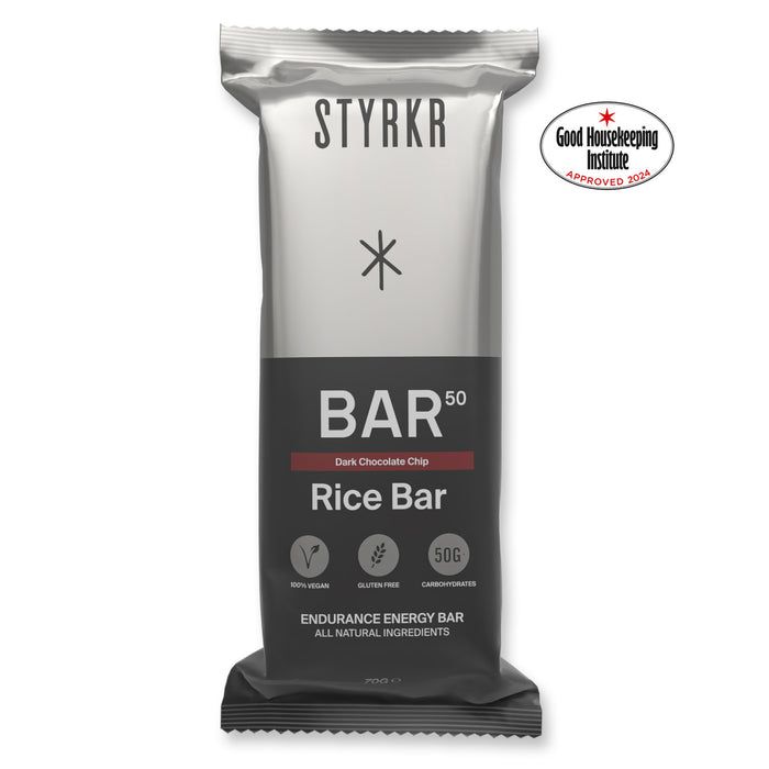 Load image into Gallery viewer, Styrkr BAR50 Energy Dark Chocolate Chip - 12 Box
