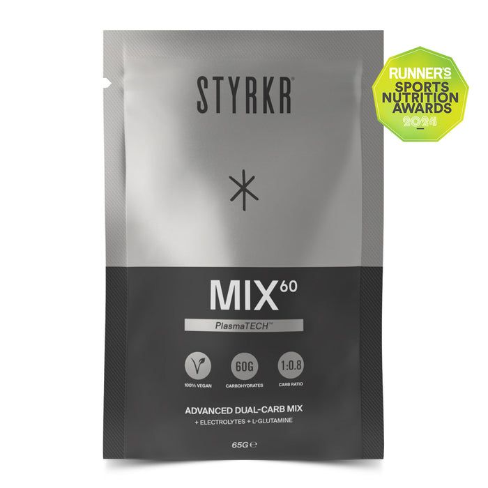 Load image into Gallery viewer, Styrkr MIX60 Dual-Carb Energy Drink Mix - Unflavoured - 12 Box

