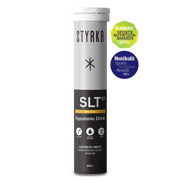 Load image into Gallery viewer, Styrkr SLT07 Electrolyte Tablets - Mild Citrus Flavour - Vegan - 6 Tube Box
