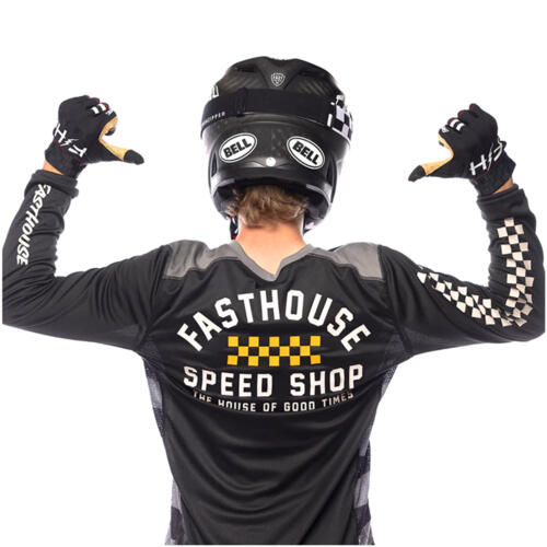 Load image into Gallery viewer, Fasthouse Outland Long Sleeve Jersey - Black - Men&#39;s
