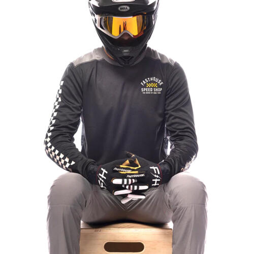 Load image into Gallery viewer, Fasthouse Outland Long Sleeve Jersey - Black - Men&#39;s
