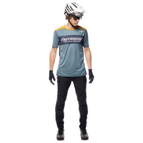 Fasthouse Acadia Short Sleeve Jersey - Heather Indigo - Men's