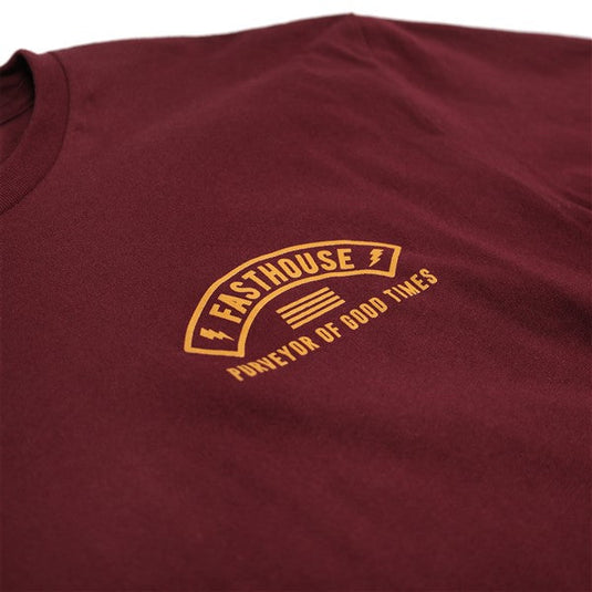 Fasthousenz Cashed Tee - Maroon - Men's
