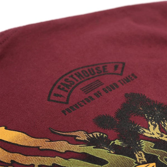 Fasthousenz Cashed Tee - Maroon - Men's