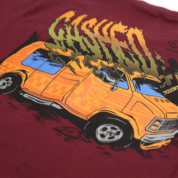 Load image into Gallery viewer, Fasthousenz Cashed Tee - Maroon - Men&#39;s
