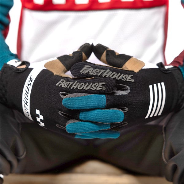Load image into Gallery viewer, Fasthouse Speed Style Mod Glove - White/Black/Marine
