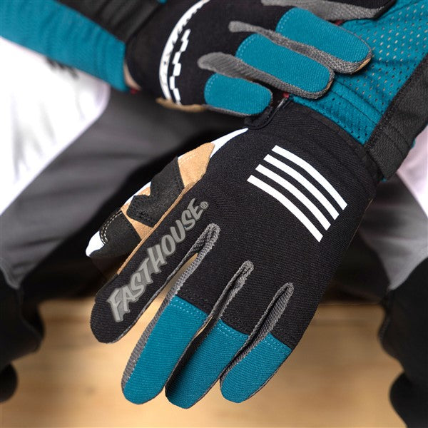 Load image into Gallery viewer, Fasthouse Speed Style Mod Glove - White/Black/Marine
