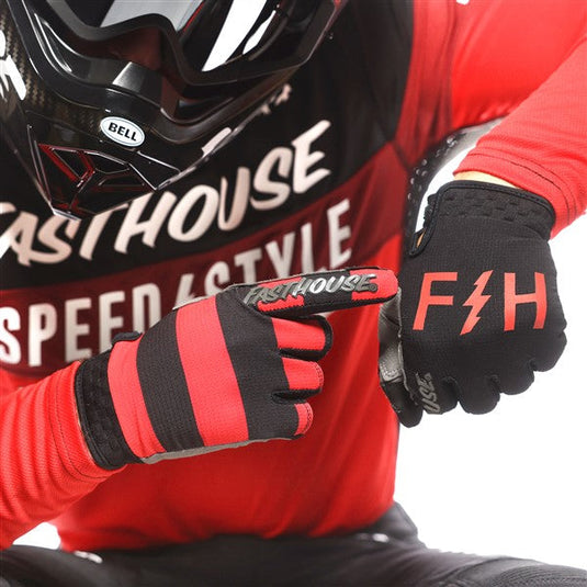 Fasthouse Speed Style Akin Glove - Black/Red