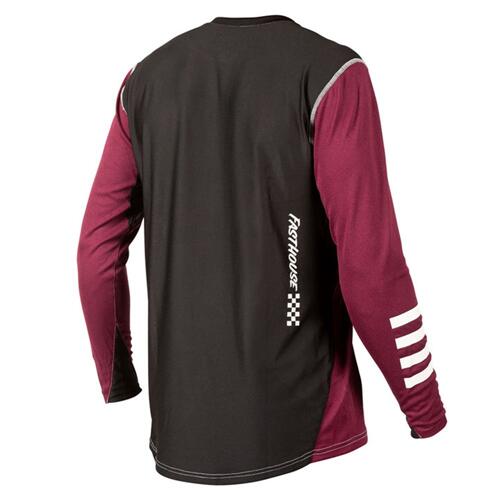 Fasthouse Alloy Roam Long Sleeve Jersey - Heather Maroon - Men's