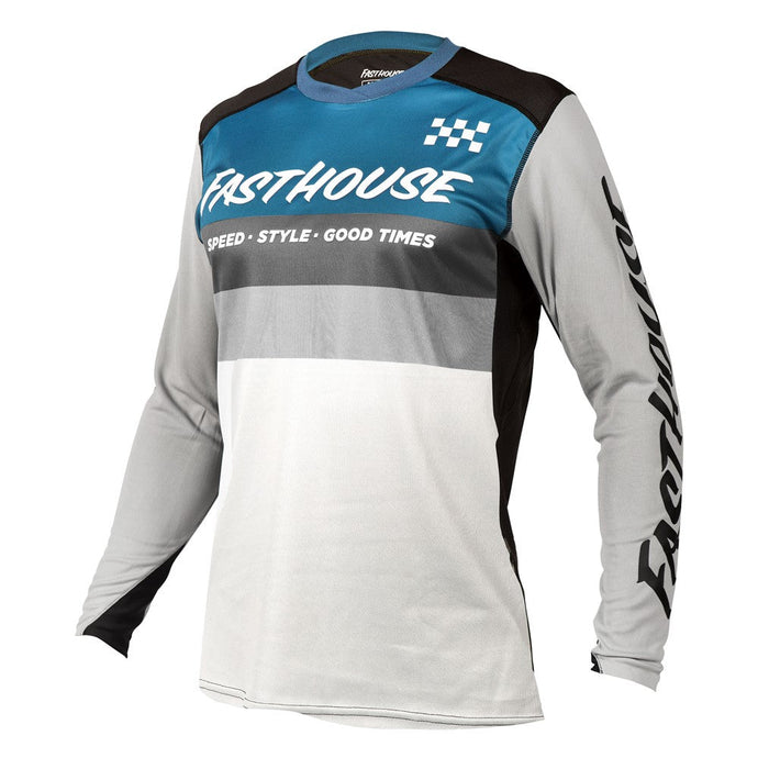 Fasthouse Alloy Kilo Long Sleeve Jersey - Slate/White - Men's
