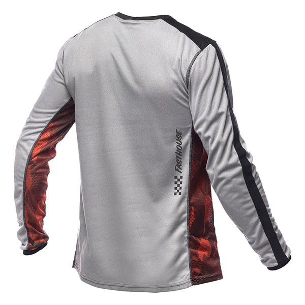 Load image into Gallery viewer, Fasthouse Acadia Long Sleeve Jersey - Heather Grey - Men&#39;s
