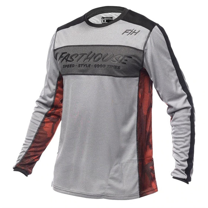 Fasthouse Acadia Long Sleeve Jersey - Heather Grey - Men's
