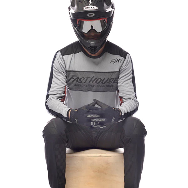 Load image into Gallery viewer, Fasthouse Acadia Long Sleeve Jersey - Heather Grey - Men&#39;s
